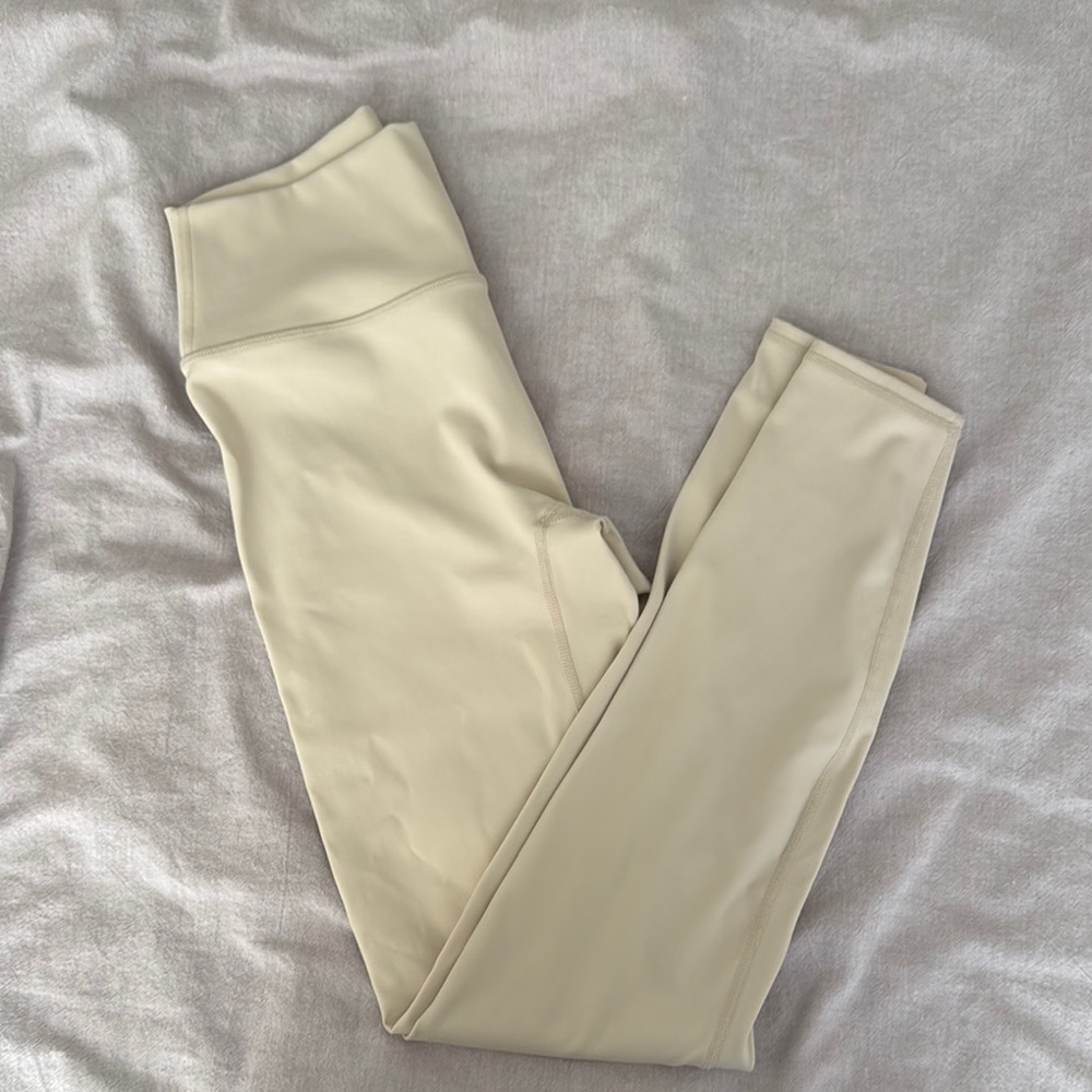MONDAY BODY Cream High-Waisted Leggings 27 inch